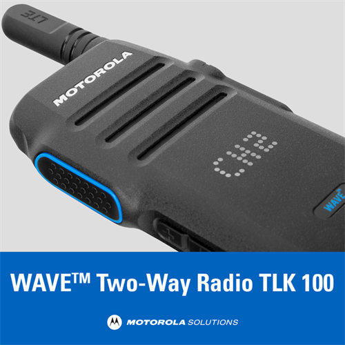 Introducing the NEW WAVE™ TLK 100 TWO-WAY RADIO by Motorola