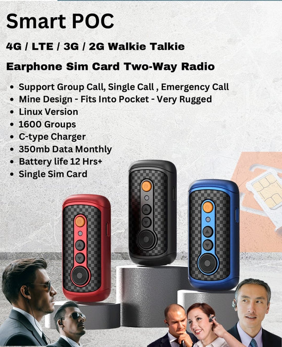Smart PTT POC Sim Card Radio